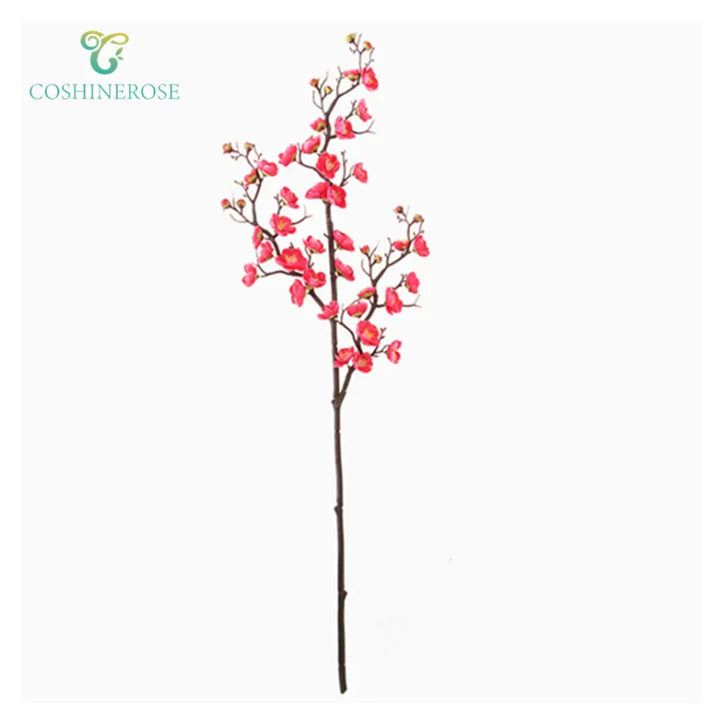 
Chinese Simulation Wholesale Fake Flower Branch Artificial Peach Blossom Decor 