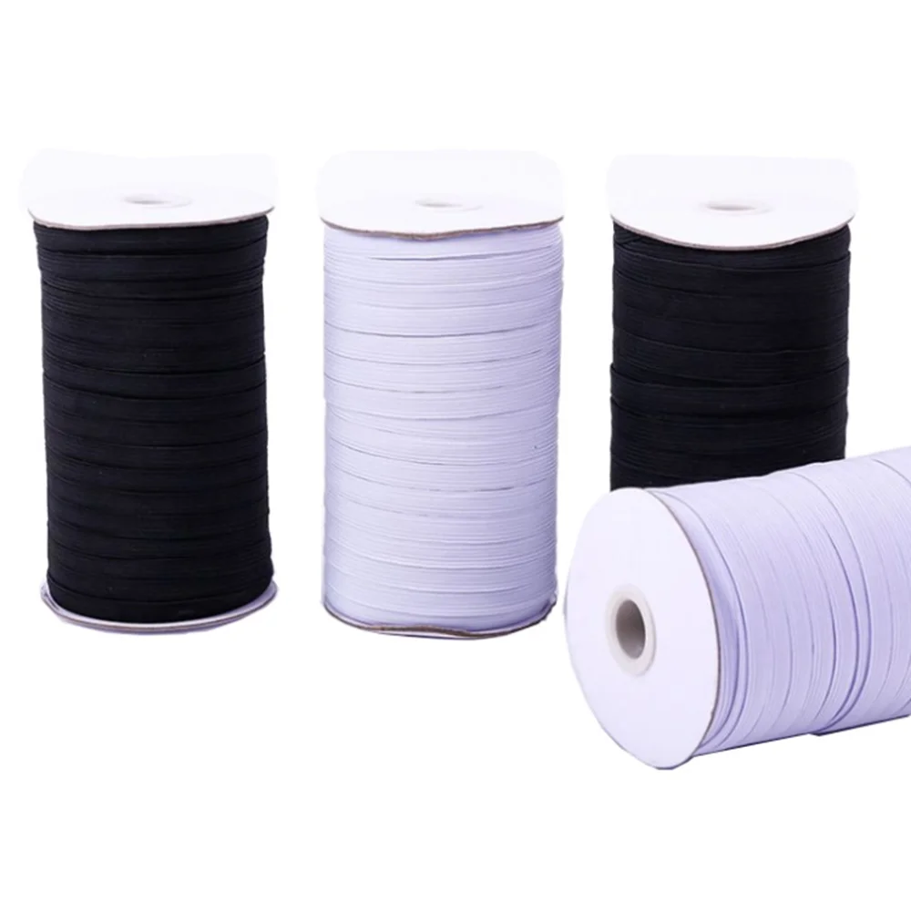 Custom 6mm High Quality Wholesale Elastic Band/white And Black Color ...