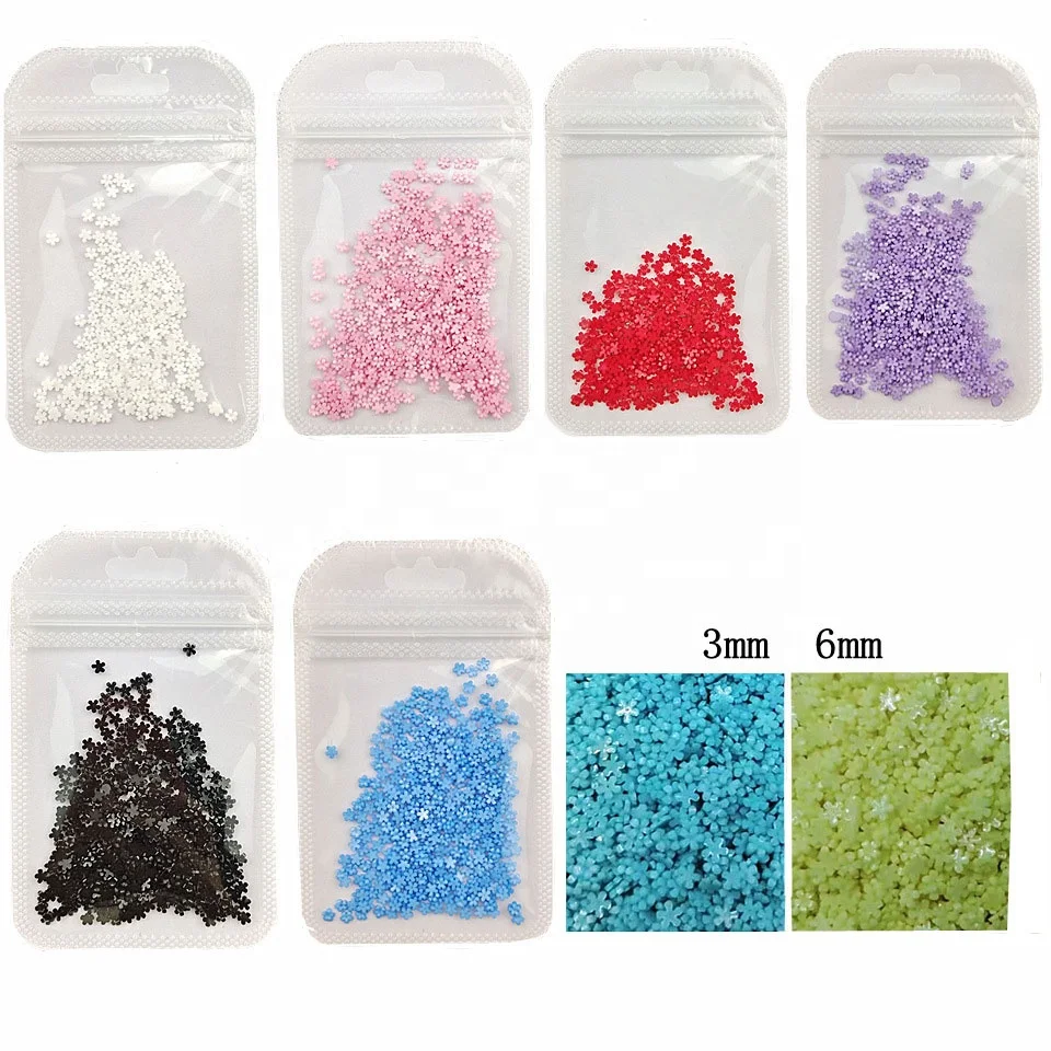 

Paso Sico 200pcs/bag Trend Spring Flowers White Pink Acrylic Design Stainless Steel Ball Flower Nail Art Design for 3D