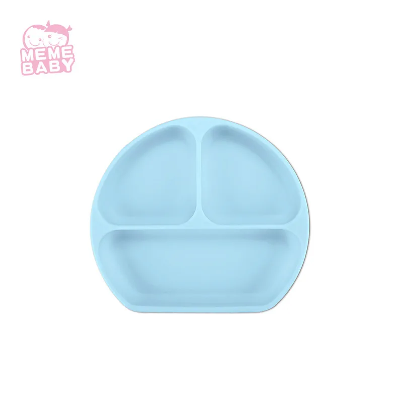 

Bpa Free Food Safe Silicone Children Toddler Divided Kids Feeding Spoon Suction Bowl Set Baby Silicone Plate, Customized color