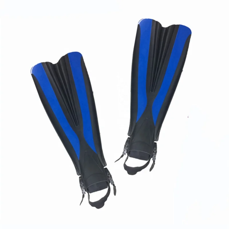 

DOVOD new style open foot pocket free diving long fins in stock (S/M L/XL Metal Blue)