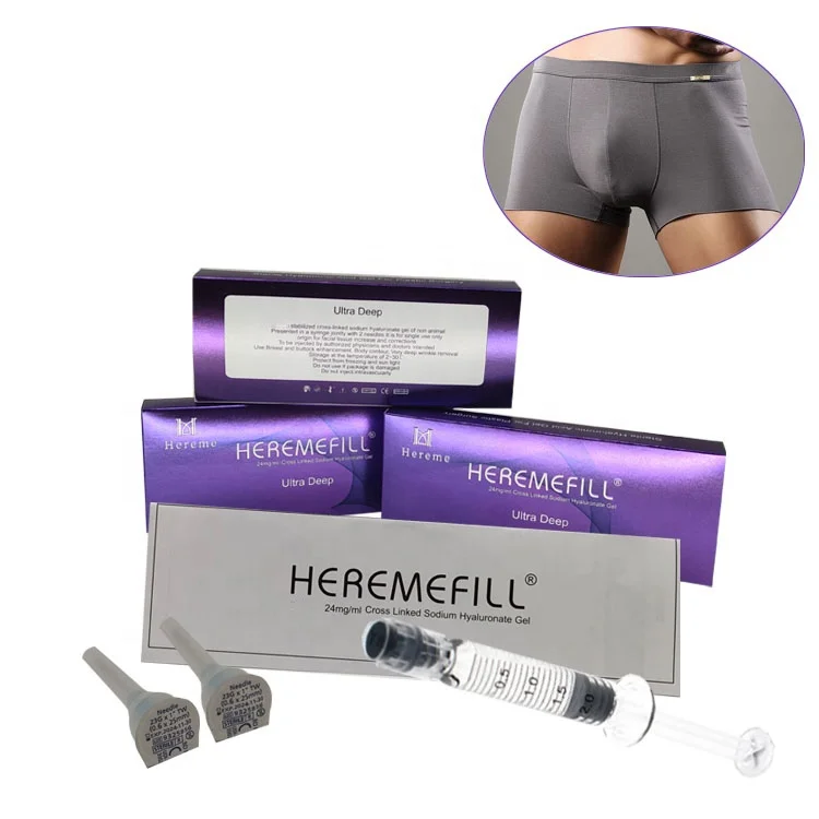 

Heremefill Skin filled with hyaluronic acid injection for breast augmentation and buttocks, Transparent colorless