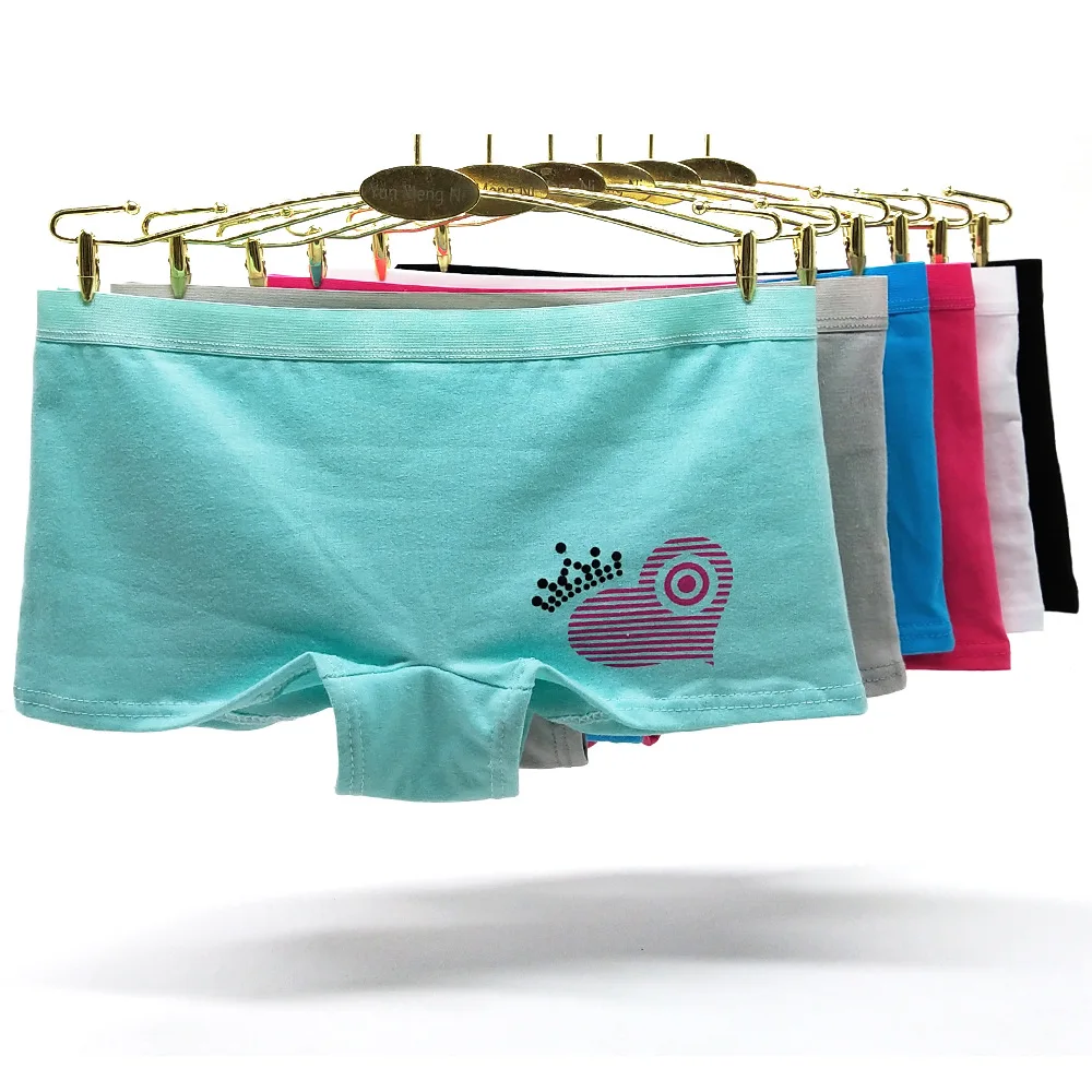

Women's Cotton Stretch Assorted Boy Leg Panties Lingerie, Mint/grey/blue/hot pink/white/black