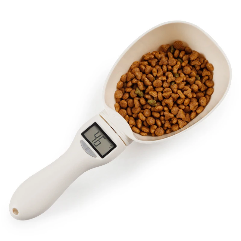 

800g/1g Pet Food Scale Cup For Dog Cat Feeding Bowl Kitchen Scale Spoon Measuring Scoop Cup Portable With Led Display, As photo