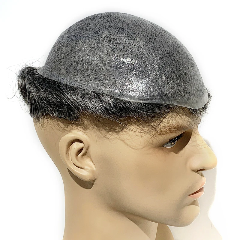 

Male Hair Prosthesis Human Toupee Pu Wave Toupee Pu Toupee Men Pu
