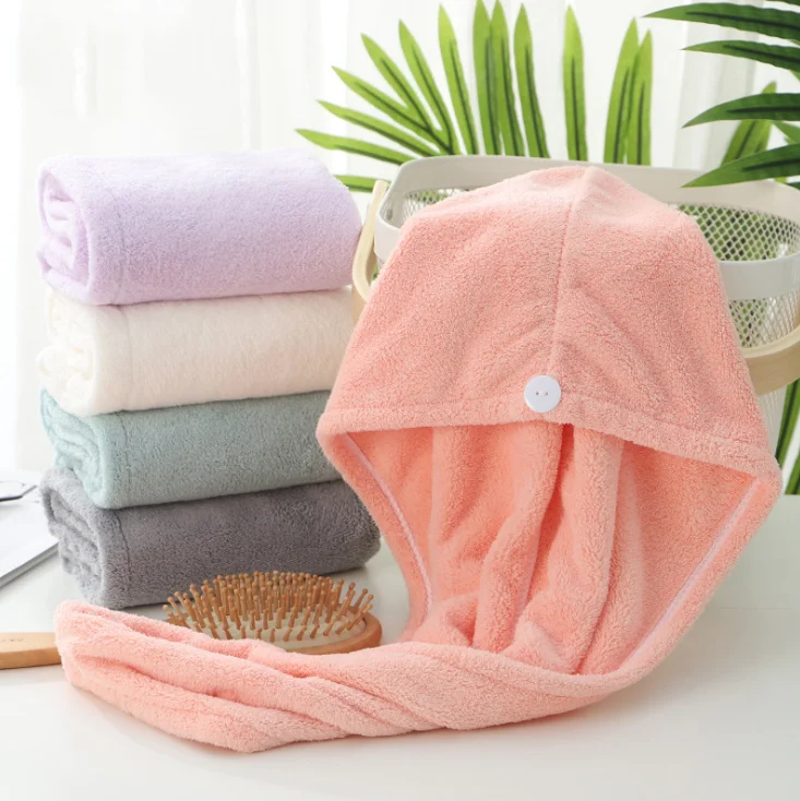 

Hair Drying Microfiber velvet long Bath Turban Quick Hair Dry Towels Bathing towel Shower hat, Mixcolor