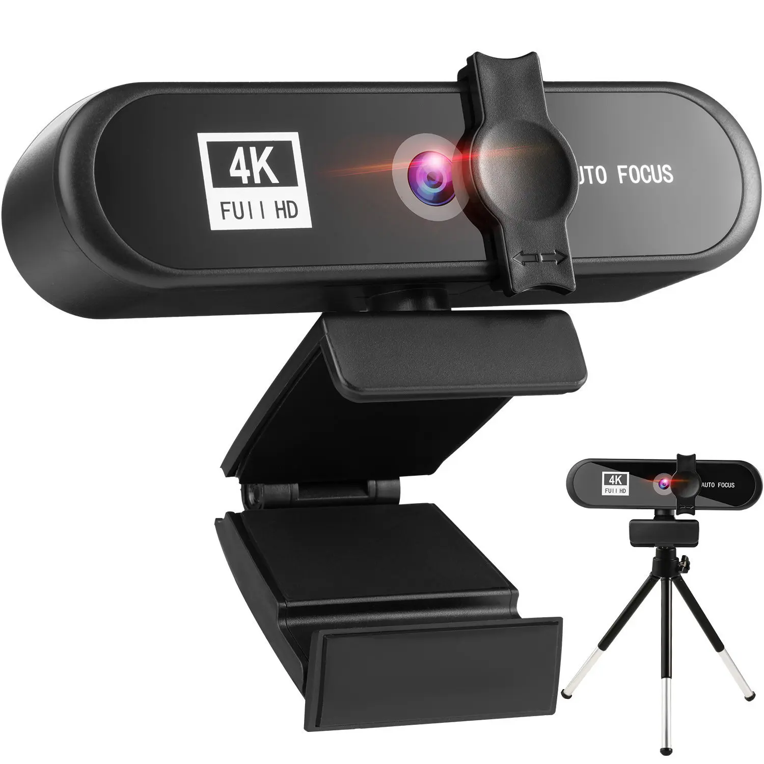 

4k camera conference webcam with built in mic webcam streaming full hd 4k webcam, Black