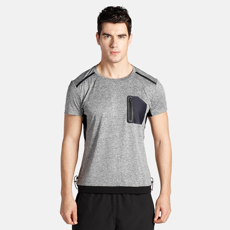 

High quality with pocket fitness sports wear men t shirts sports