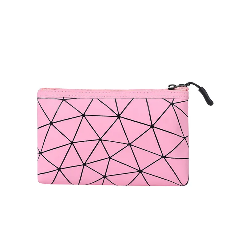 

2021 Amazon portable waterproof fashion pink pu travel makeup bag cosmetic bag