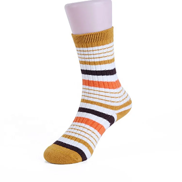 

New Stripe Children Socks Popular Fall And Winter Breathable Knitted Pure Cotton Baby Socks, Picture