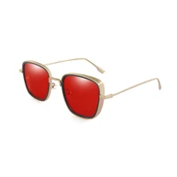 

Red Brand Men Gothic Sun glasses Metal Frame Round Original Chashma kabir singh Goggles Steampunk Sunglasses Vintage