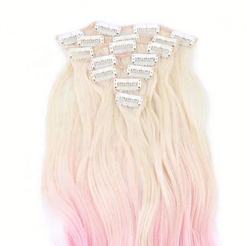 

JHsport Gradient Clip Curly Hair Synthetic Wigs, Multicolor
