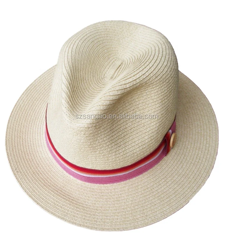 

promotional woman summer hat with ribbon wholesale, Camel