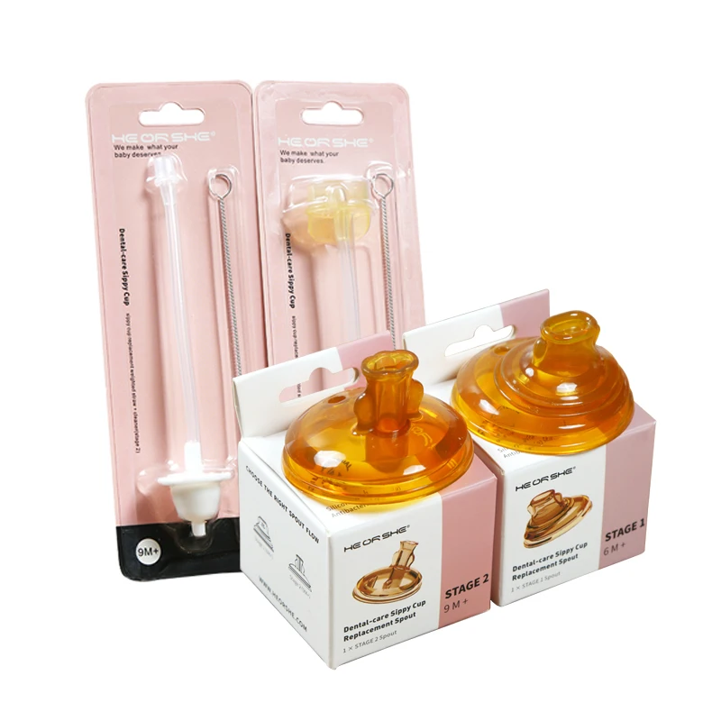 Heorshe Breastfeeding System 240ml 8oz Silicone Feeding Bottle Baby Bottles In Bulk For 8 Month