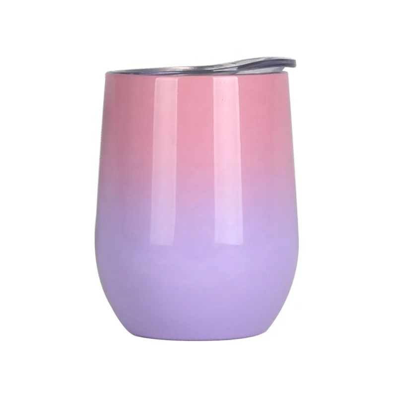 
Rose gold Wine Stainless Cup Tumbler 12oz Vacuum Insulated party cup 350ml thermal red wine mug 