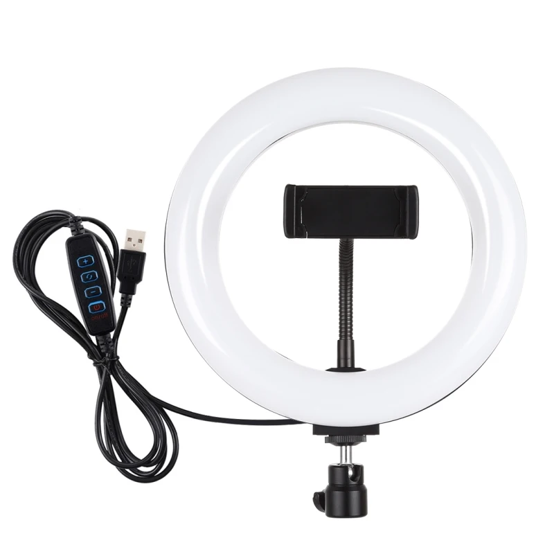 

Dropshipping PULUZ 7.9 inch 20cm USB 3 Modes Dimmable LED Ring Vlogging Selfie Photography Video Lights