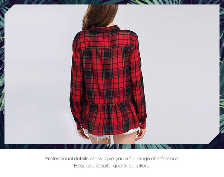 women's rayon plaid shirt