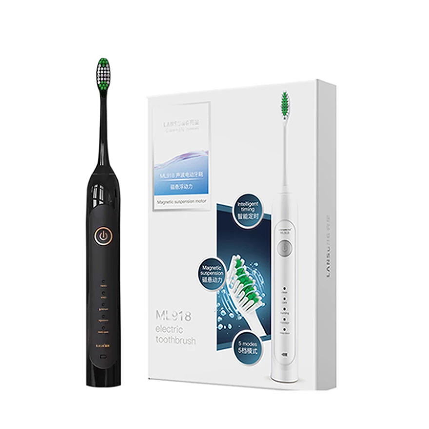 High Frequency Sound Wave Vibration Electric Toothbrush,Led Invisible Light Wireless Charging Ultra-Thin Adult