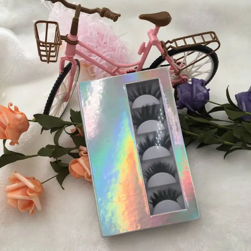 

Wholesale 5pairs lash book for 25mm dramatic long mink lashes print logo lash box eyelash vendor customized boxes