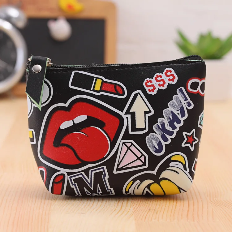 

Ready to ship wholesale unique kawaii cartoon canvas coin purse keychain pouch purses 2020 new arrivals purse with zipper, Picture