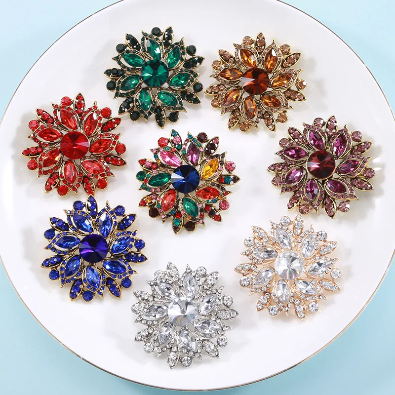 

MM1831 Wholesale Fashion Flower Brooch Women Rhinestone Brooch Jewelry Wholesale