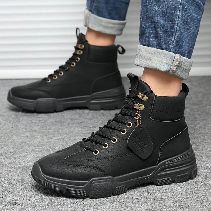 

2022 Fashion New Designs Sneakers For Men Top Quality Men's Shoes High Top Men Walking Boots Shoes wholesale