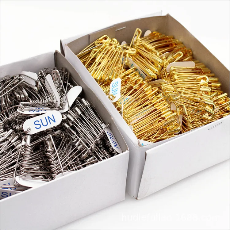 

(Sell by Size)Sun brand Thickened Stainless steel laundry safety pin for garment accessories, Silver and gold
