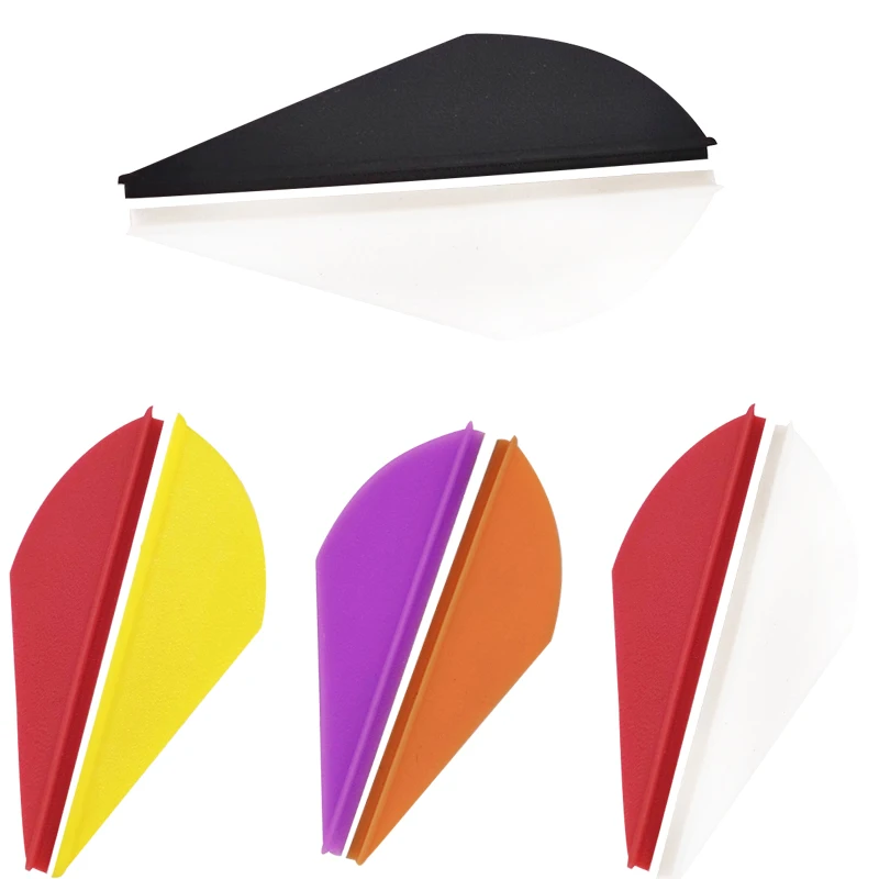 

40pcs Archery 2 Inch Plastic Arrow Feather Fletching for Hunting Accessories