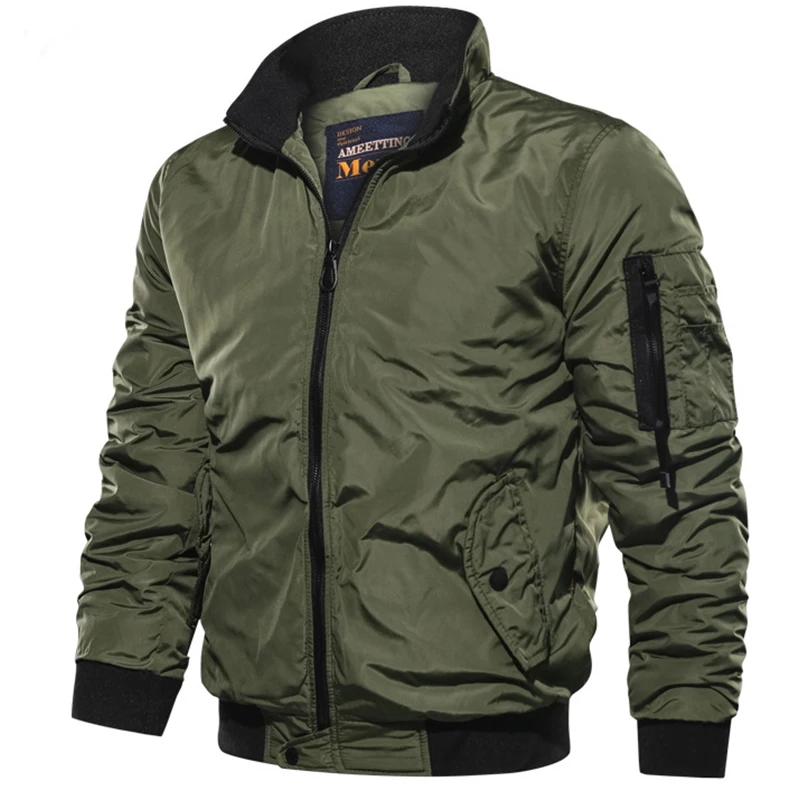 

Polyester Logo Printing Windproof Waterproof Men Army Military Winter Plus Size Jackets Jacket/Jumper, Green/ black