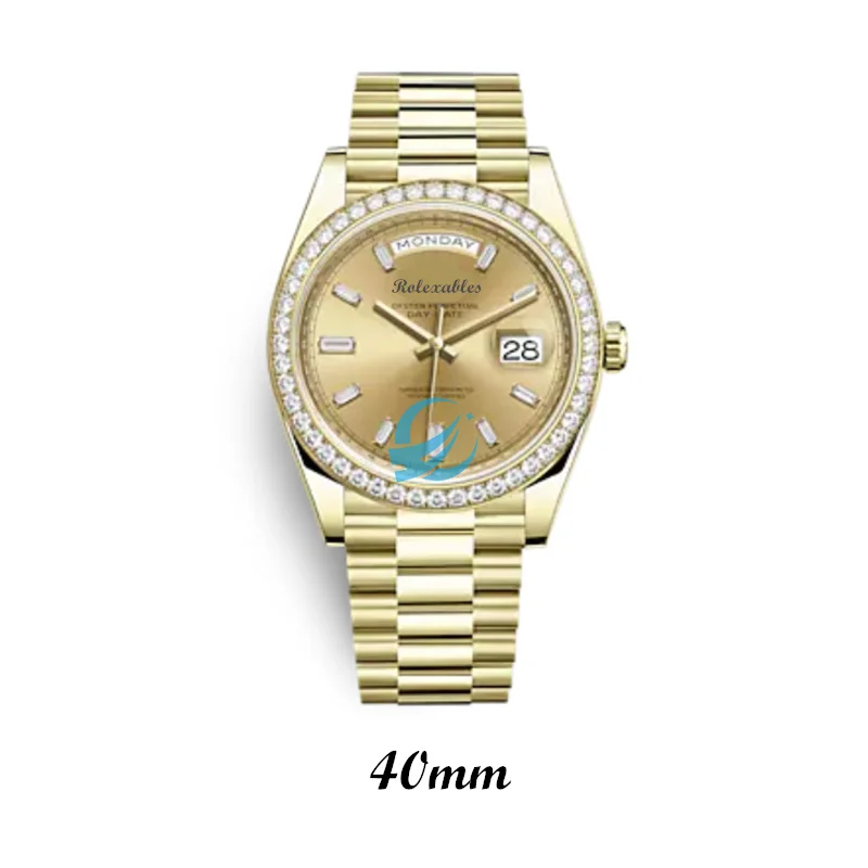 

Luxury Watch Man Rolexables Daydate 40mm men Mechanical Watches Automatic Women Watch Waterproof Diamonds Stainless Steel Strap