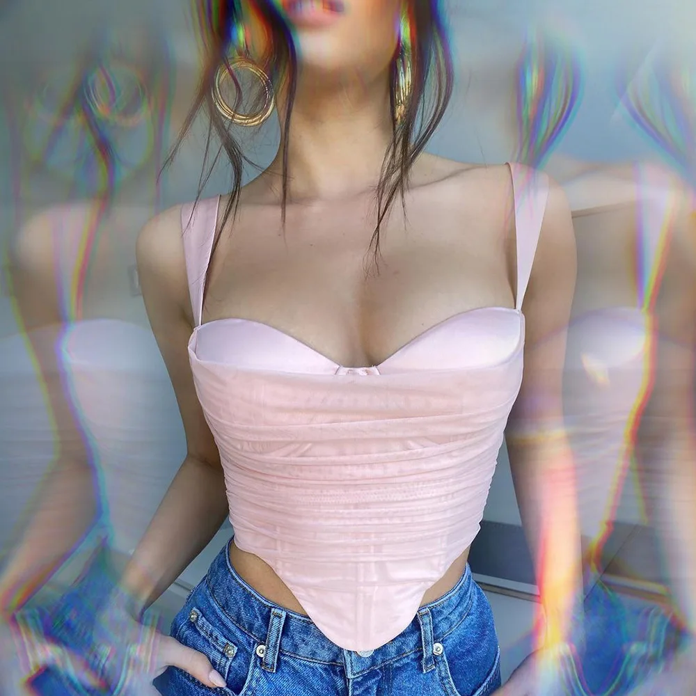

Popular Design Summer Sexy Laides Clubwear Collarless Open Back Women Tank Top With Zipper