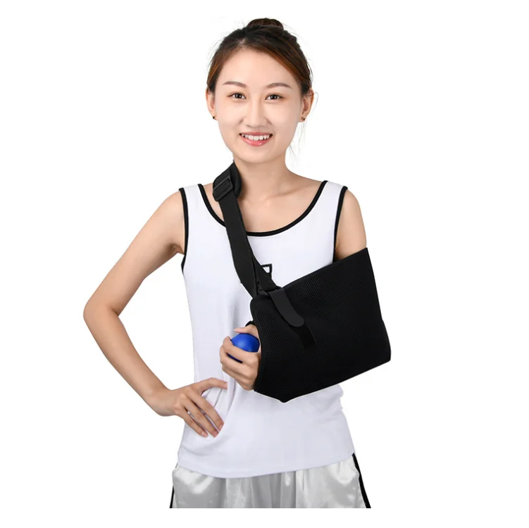 

Arm Support Shoulder Belt Breathable Sling Support Elbow Brace Wrist Elbow Fracture Protector Dislocation Broken Arm Sling, Black