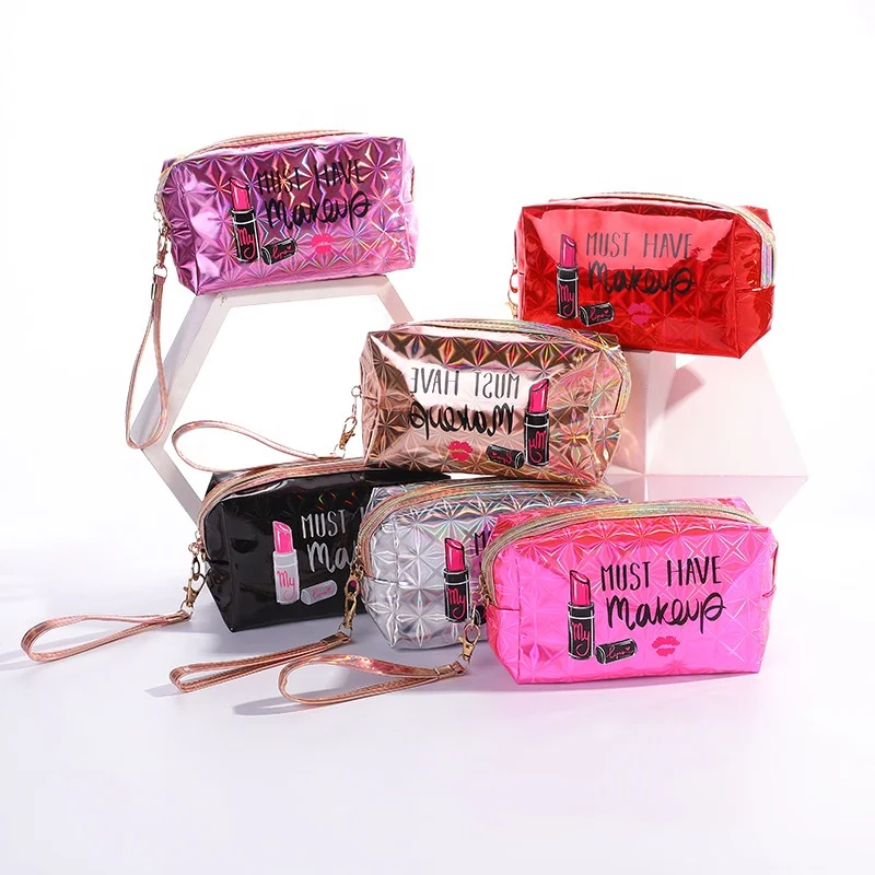 

Fashion Styling Women Cosmetic Bag Makeup Bag PU Leather Washbag Beauty Makeup Portable Handbag Toiletry Bag