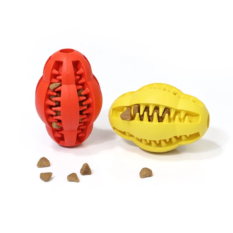 

Interactive Dog Treat Toys Good Quality Leak Food Ball Pet Chewing Training Ball Molar Outdoor 2 Pcs All-season  75g, Red,blue,yellow,green