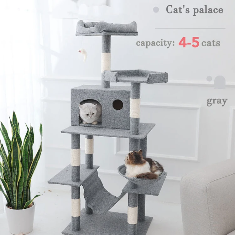 

New Design Plush Safety Cat Scratching Poles Condos Towers Tree