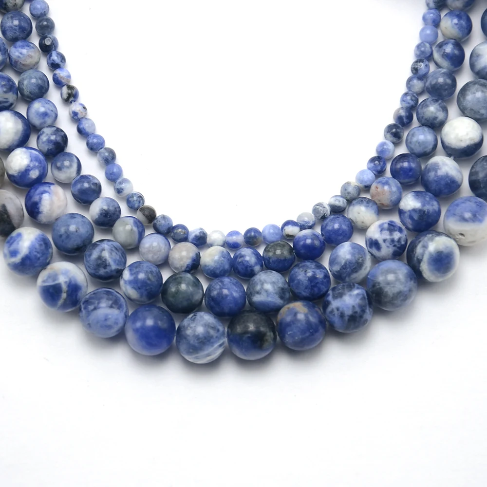 

Wholesale  Round Natural Sodalite Beads for DIY Jewelry Making