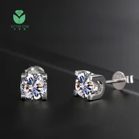 

lab grown hpht cvd big white gold diamond earring ear stud jewelry price