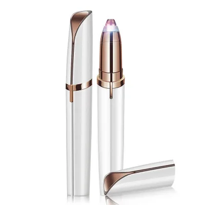 

2020HOT Mini electric eyebrow trimmer hair removal pen lipstick shape electric eyebrow trimmer razor for women, White / rose gold / pink / black