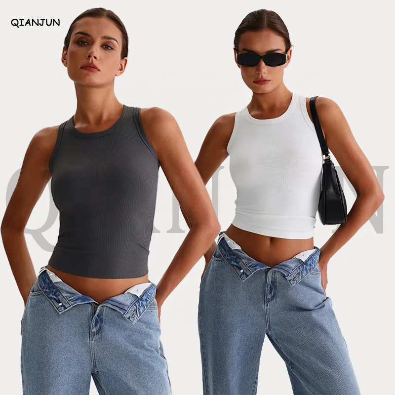 Wholesale Custom Women's Lightweight Yoga Top Solid Color Quick Dry Gym Wear for Workout Fitness Running Gym Workout Short