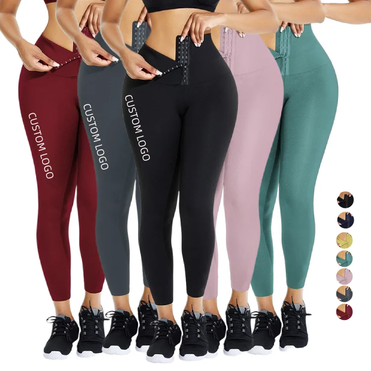 

Plus Size High Waist Elastic Trainer Leggings Custom Logo Women Waist Belt Corset Waist Trainer Leggings, Customized colors