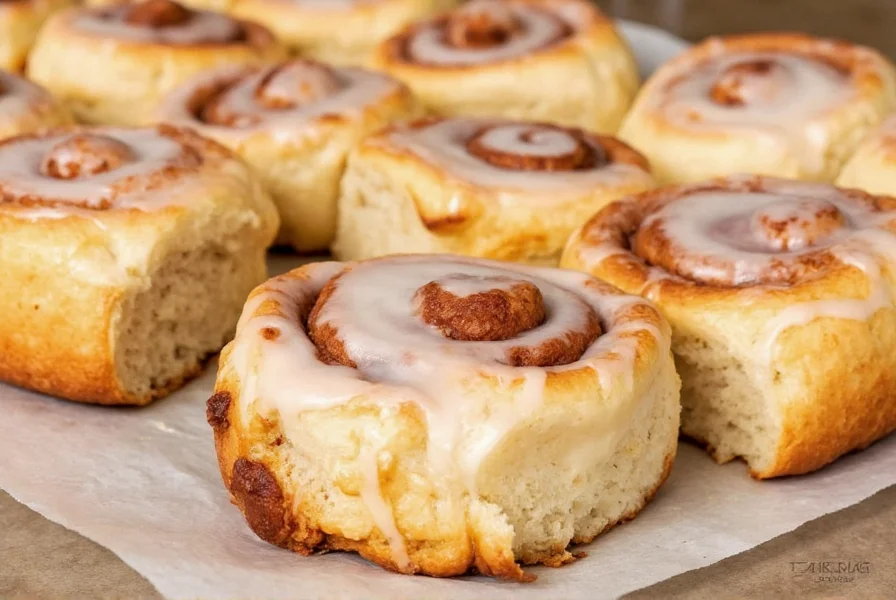 Step-by-step photos showing non yeast cinnamon roll dough being rolled with cinnamon sugar filling