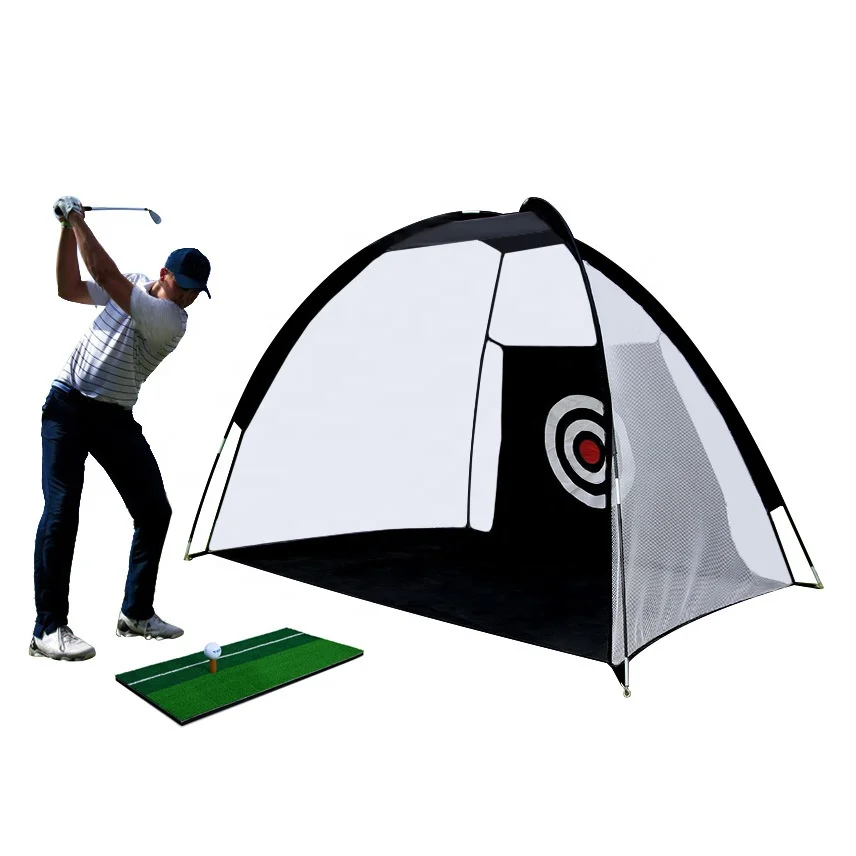 

1M/2M/3M Indoor Outdoor Golf Practice Net Golf Hitting Cage Garden Grassland Practice Tent Golf Training Equipment Green/Black