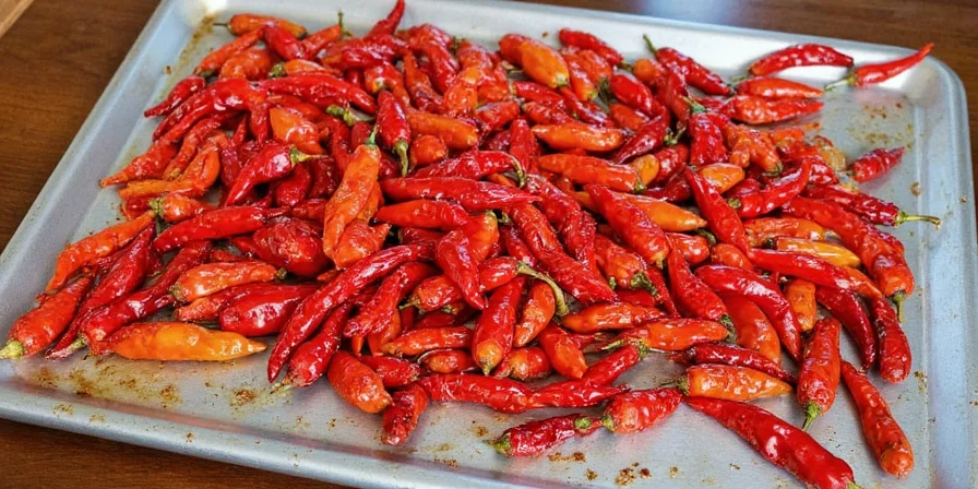 Microwaving chili peppers to dry