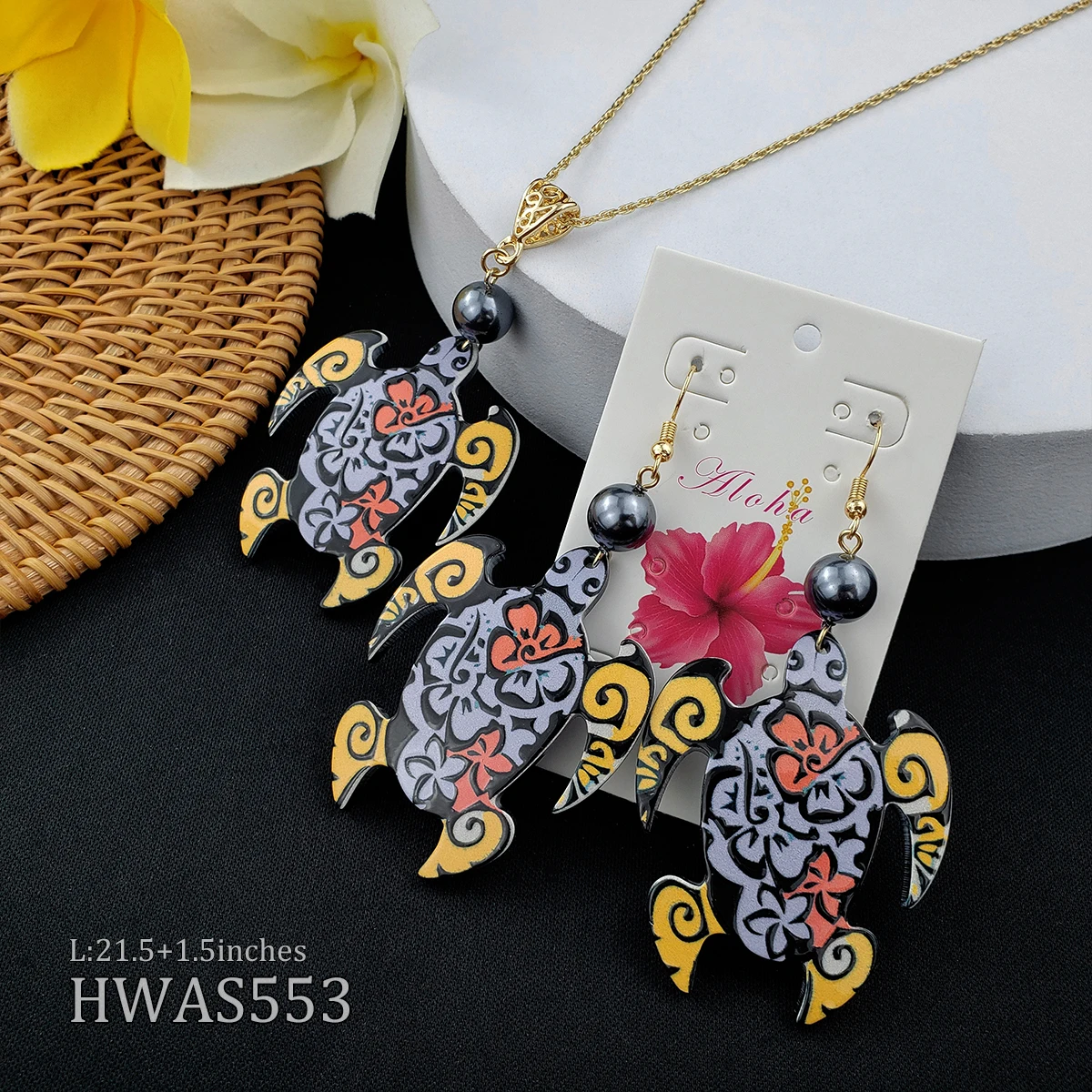 

Fashion Women jewelry earrings necklace wholesale set hawaiian set