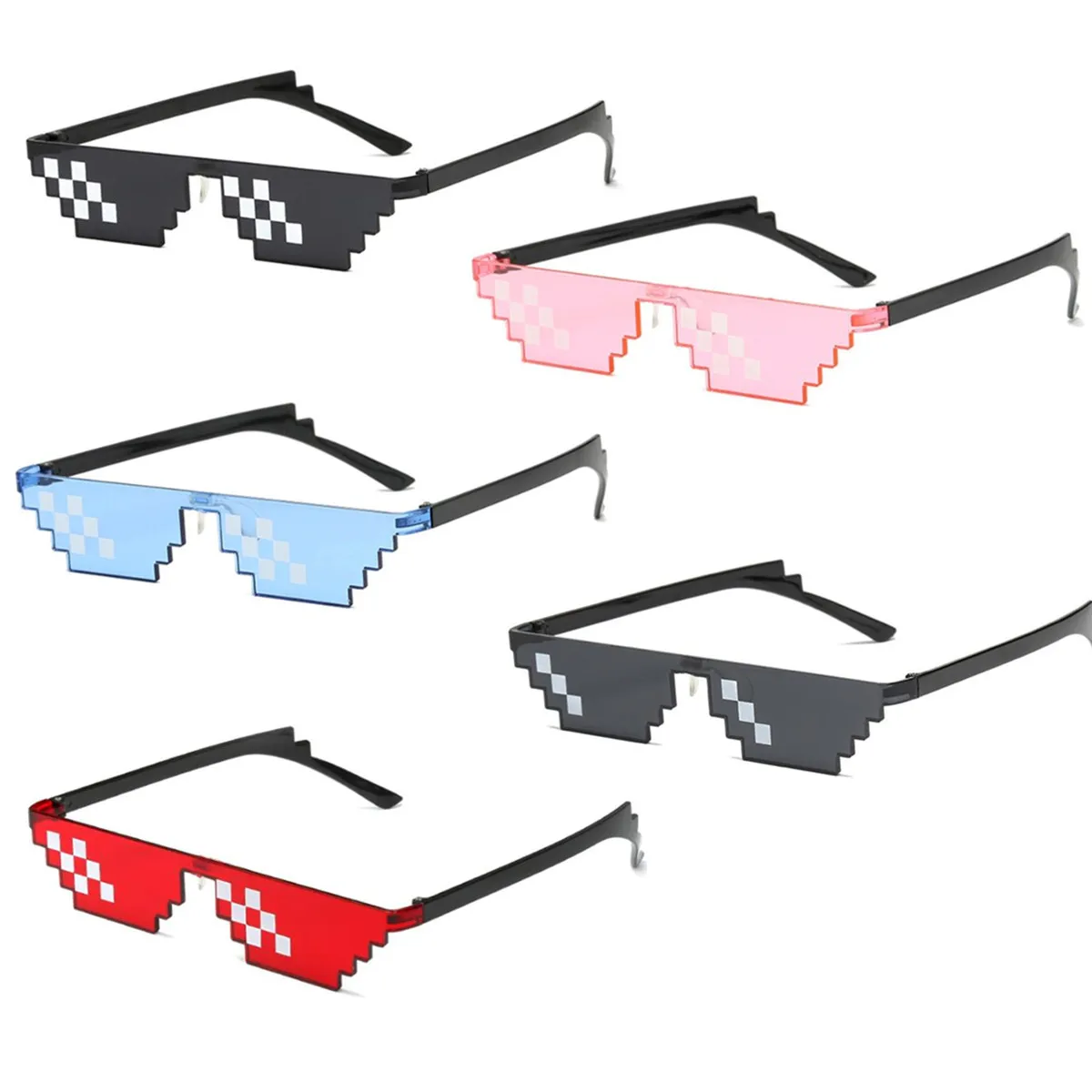 

pixelated shades brand thug life party eyeglasses mosaic vintage sunglasses