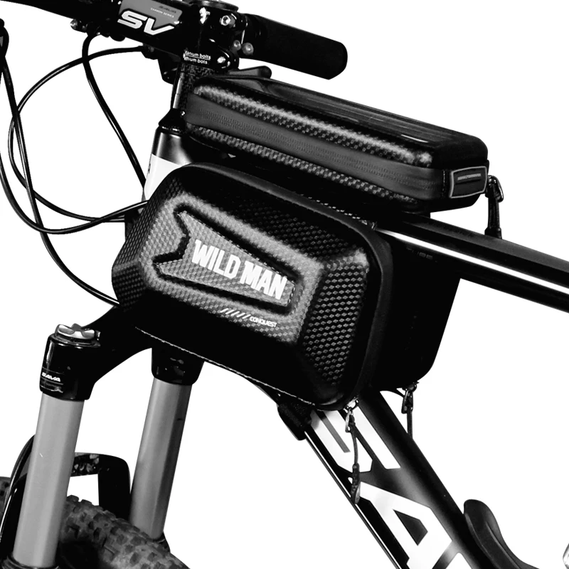 Superbsail New Waterproof MTB Mountain Bike Frame Front Bag Touch Screen Phone Bag Bicycle Mobile Phone Holder factory