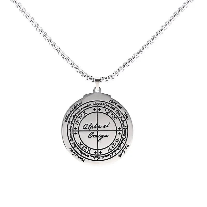 

Vintage Viking Tree of Life Runes Necklace Stainless Steel Statement Long Box Chain Amulet Necklaces Jewelry Gift for Men, Picture