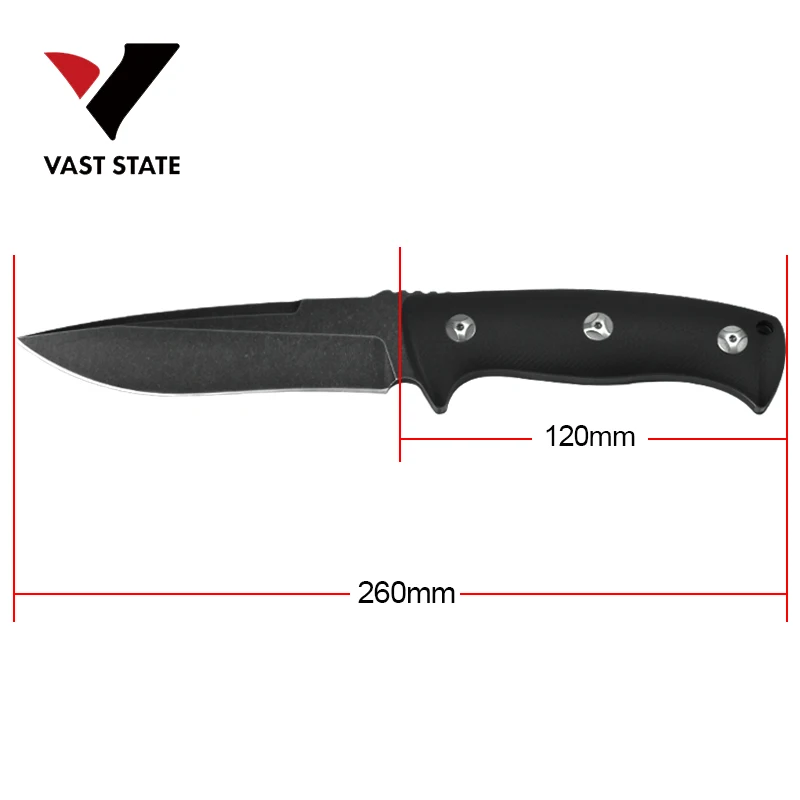 
High Quality D2 Stainless steel Straight Knife G10 handle Outdoor Camping Hunting Fixed Blade Knife 