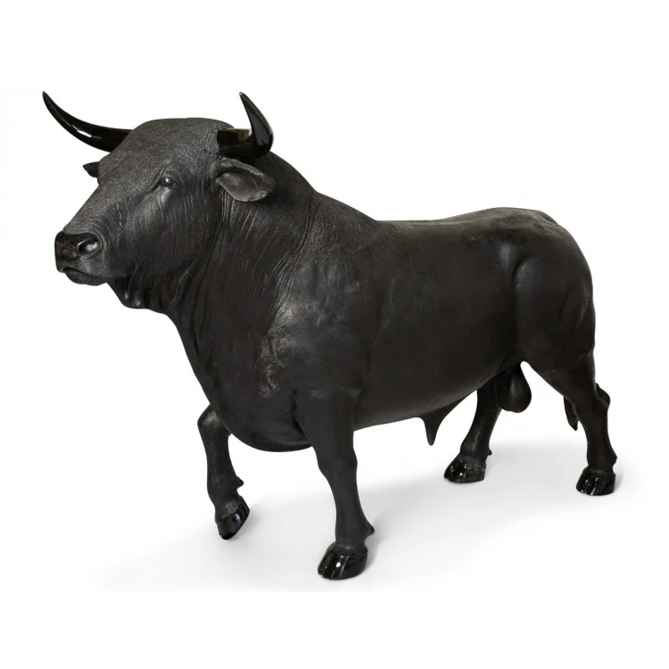 Spanish Fighting Bull Life Size Statue