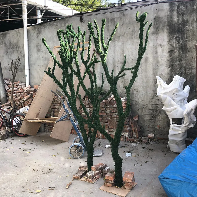 Indoor Outdoor Decoration Dried Trees Artificial Green Moss Extra Large